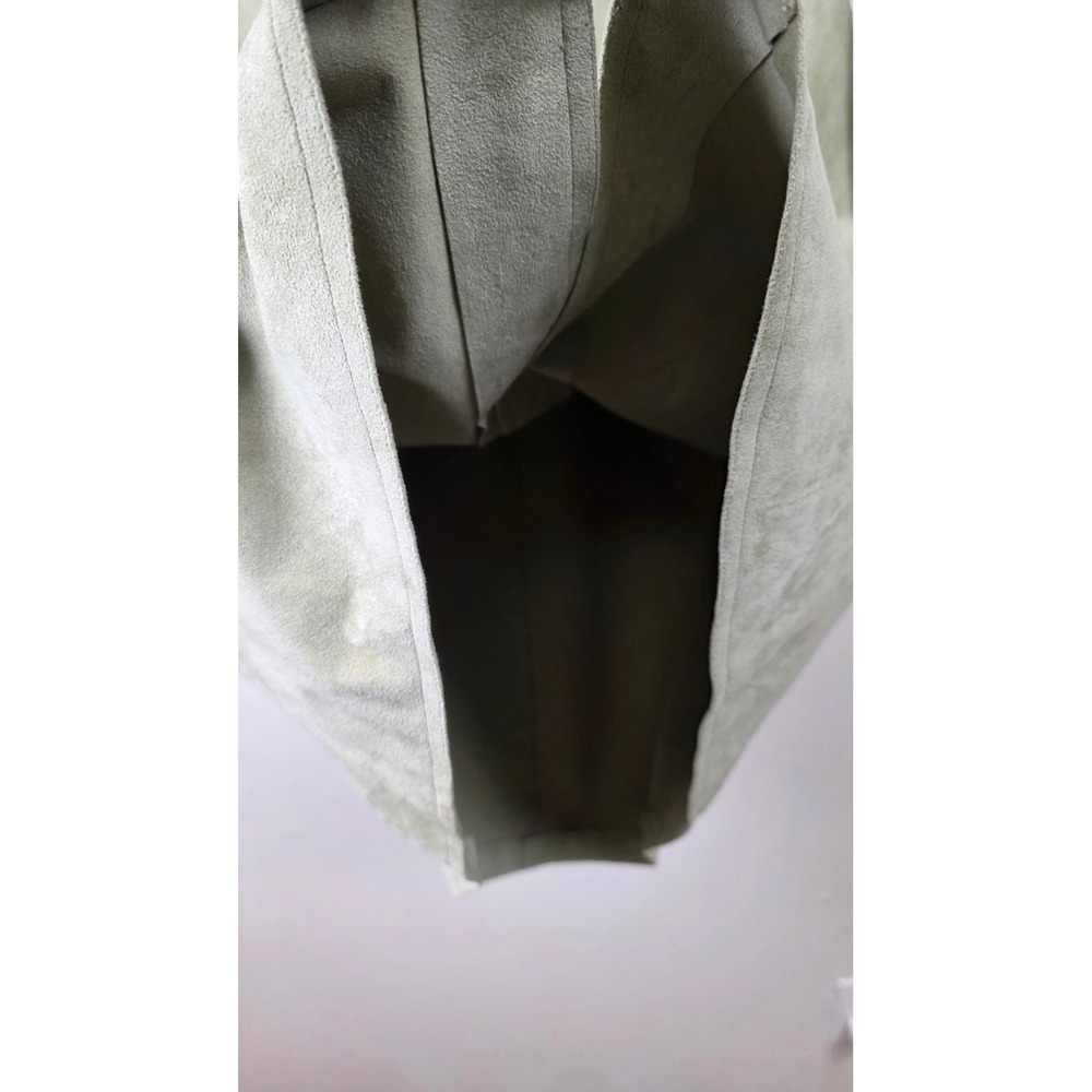 Blassport Midi Dress Womens 14 Sage Green Ultra Suede Button Front Matching Belt - Picture 7 of 16